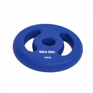 Gorilla Sports Sada neoprénových závaží/kotúčov 8 kg (2x4) Tmavomodrá 