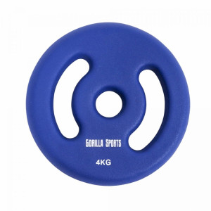 Gorilla Sports Sada neoprénových závaží/kotúčov 8 kg (2x4) Tmavomodrá 