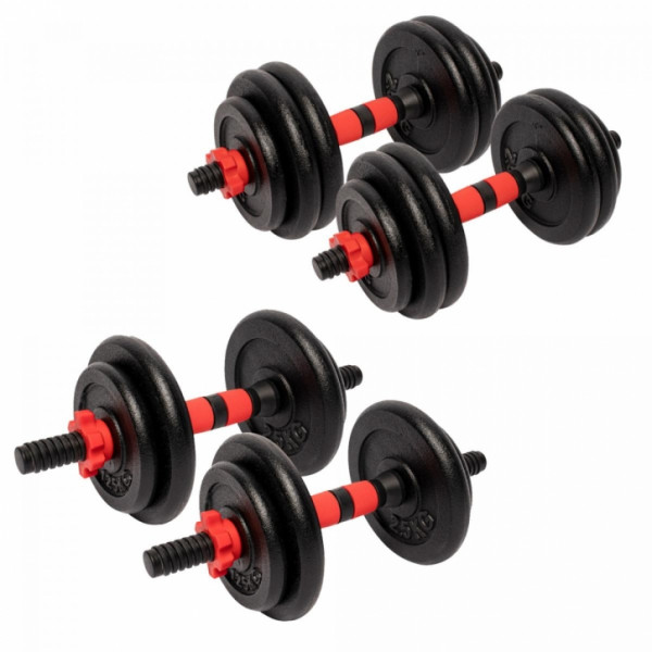 Gorilla Sports liatinový nakladací jednoručný set 25mm Gorilla Sports liatinový nakladací jednoručný set 25mm