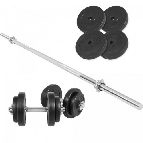 Gorilla Sports Činkový nakladací set 60 kg - cementový poplastovaný 30/31 mm 