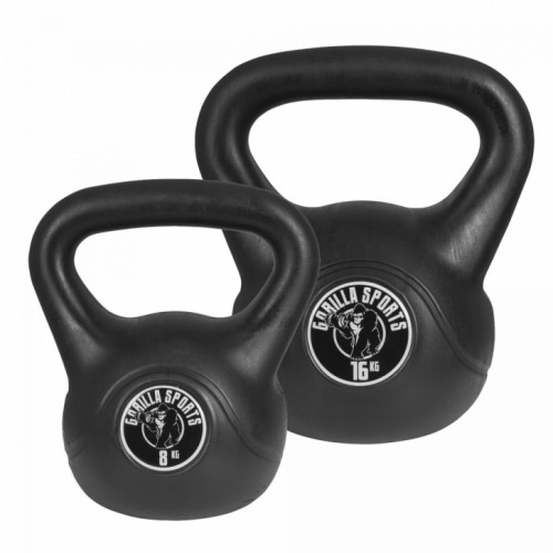 Kettlebell cementový set 24 kg (8 kg + 16 kg) 