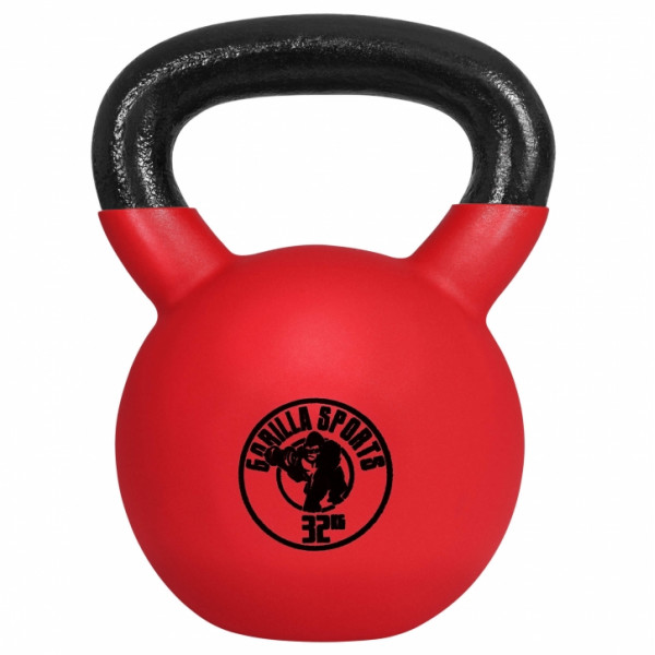 Gorilla Sports pogumovaný  kettle-bell 2-32 kg Gorilla Sports pogumovaný  kettle-bell 2-32 kg