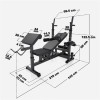 Gorilla Sports Univerzálna posilňovacia lavička + poplastovaný činkový set 100 kg 30/31 mm 