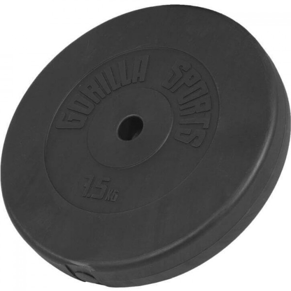 Gorilla Sports poplastovaný cementový kotúč 1,25kg - 15kg/31mm Gorilla Sports poplastovaný cementový kotúč 1,25kg - 15kg/31mm