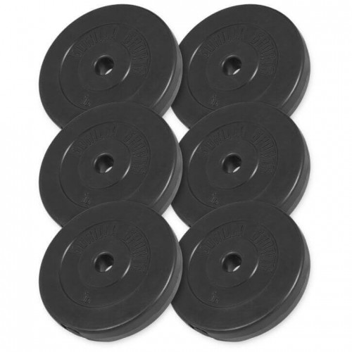 Gorilla Sports poplastovaný cementový kotúč 1,25kg - 15kg/31mm SET 30KG (6x5kg) 