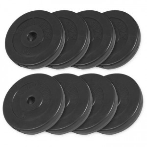 Gorilla Sports poplastovaný cementový kotúč 1,25kg - 15kg/31mm SET 30KG (4x2,5  4x5kg) 