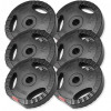 Gorilla Sports poplastovaný cementový kotúč(GRIP) 1,25kg - 15kg/31mm SET 30KG (6x5kg) 