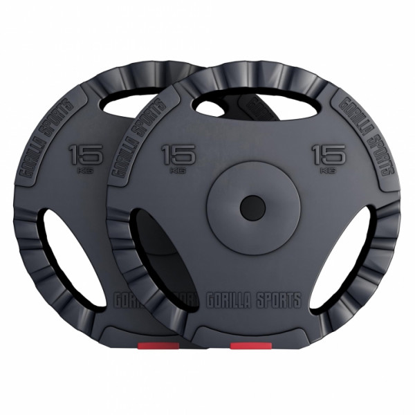 Gorilla Sports poplastovaný cementový kotúč(GRIP) 1,25kg - 15kg/31mm Gorilla Sports poplastovaný cementový kotúč(GRIP) 1,25kg - 15kg/31mm