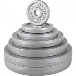 Gorilla Sports Liatinový nakladací činkový kotúč 0,5kg - 30 kg 30/31mm Gorilla Sports Liatinový nakladací činkový kotúč 0,5kg - 30 kg 30/31mm