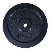 Gorilla Sports Liatinový nakladací činkový kotúč 0,5kg - 30 kg 30/31mm