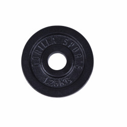 Gorilla Sports Liatinový nakladací činkový kotúč 0,5kg - 30 kg 30/31mm Gorilla Sports Liatinový nakladací činkový kotúč 0,5kg - 30 kg 30/31mm