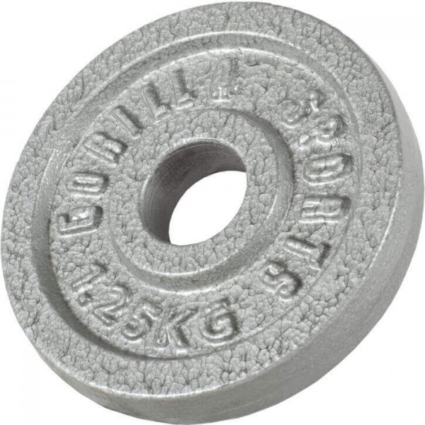 Gorilla Sports Liatinový nakladací činkový kotúč 0,5kg - 30 kg 30/31mm Gorilla Sports Liatinový nakladací činkový kotúč 0,5kg - 30 kg 30/31mm