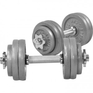 Gorilla Sports liatinový jednoručný nakladací set 2x15 kg 30/31 mm 