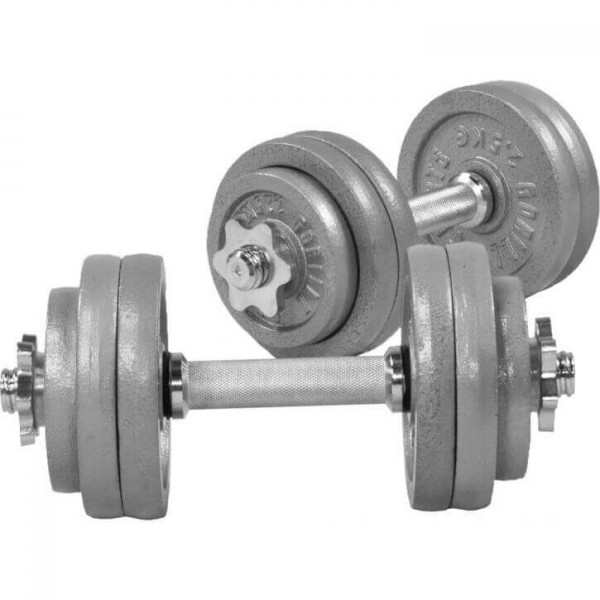 Gorilla Sports liatinový jednoručný nakladací set 2x15 kg 30/31 mm Gorilla Sports liatinový jednoručný nakladací set 2x15 kg 30/31 mm