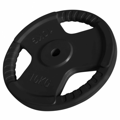 Gorilla Sports Liatinový činkový kotúč POGUMOVANÝ GRIP 1.25kg - 25 kg 30/31mm 10 kg 