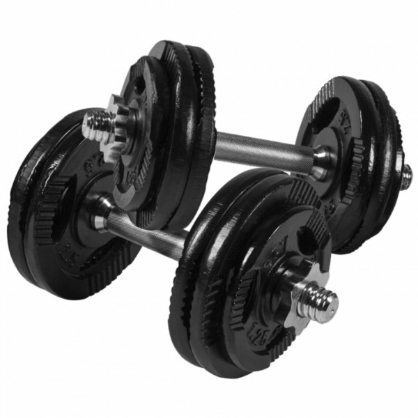 Gorilla Sports liatinový jednoručný nakladací set grip 30kg (2x15kg) 30/31 mm Gorilla Sports liatinový jednoručný nakladací set grip 30kg (2x15kg) 30/31 mm