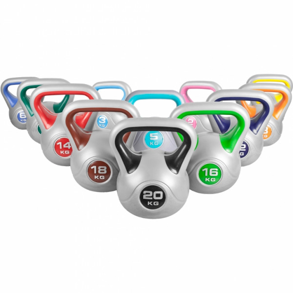 Gorilla Sports Cementový kettle-bell stylish 2-20 kg Gorilla Sports Cementový kettle-bell stylish 2-20 kg