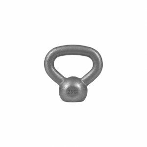 Gorilla Sports Liatinový kettle-bell 4-32 kg (strieborný) 2 kg 