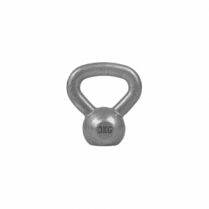 Gorilla Sports Liatinový kettle-bell 4-32 kg (strieborný) 3 kg 