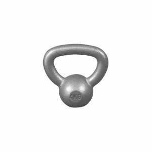 Gorilla Sports Liatinový kettle-bell 4-32 kg (strieborný) 4 kg 