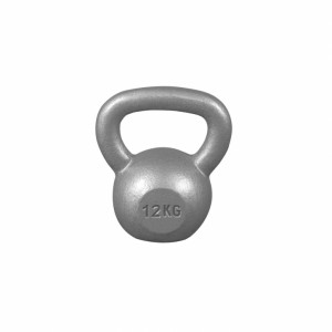 Gorilla Sports Liatinový kettle-bell 4-32 kg (strieborný) 12 kg 