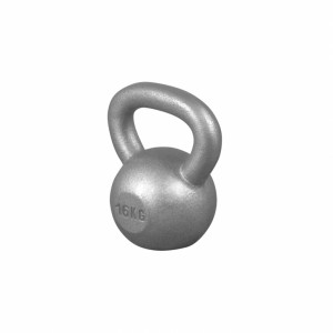 Gorilla Sports Liatinový kettle-bell 4-32 kg (strieborný) 16 kg 