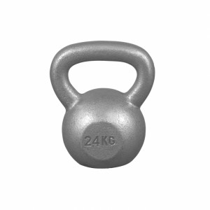 Gorilla Sports Liatinový kettle-bell 4-32 kg (strieborný) 24 kg 