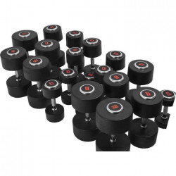 Gorilla Sports liatinové pogumované jednoručky 2,5KG - 50 KG Gorilla Sports liatinové pogumované jednoručky 2,5KG - 50 KG