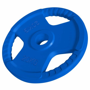 Gorilla Sports liatinový činkový kotúč POGUMOVANÝ GRIP 1.25kg-25 kg 50/51mm 20 kg 