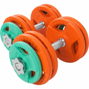 Gorilla Sports Činkový set pogumovaný grip 30 KG (závit) 