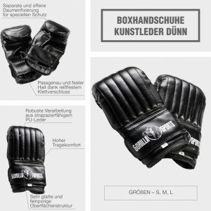 Gorilla Sports Trénigové boxerské rukavice S-L 