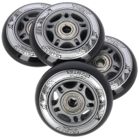 Kolieska na korčule PU 72x24, čierne (4KS) + ložiská ABEC 9 (8KS) zostava NILS EXTREME