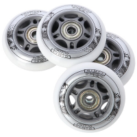 Kolieska na korčule PU 70x24, biele (4KS) + ložiská ABEC 7 (8KS) zostava NILS EXTREME