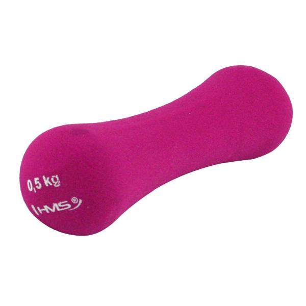 Liatinová činka jednoručka pokrytá neoprenom HMS, 0,5 kg Liatinová činka jednoručka pokrytá neoprenom HMS, 0,5 kg