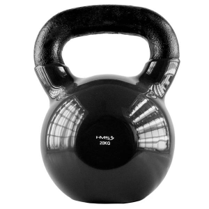 KN KETTLEBELL pokrytý vinylom HMS, čierny, 20 kg 