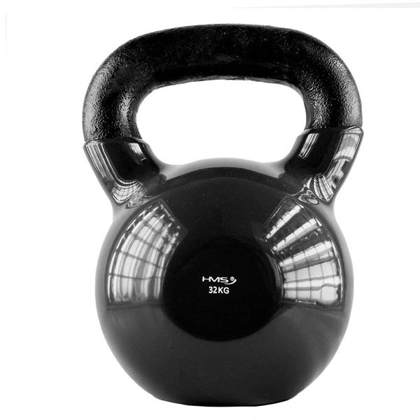 KNV32 ČIERNY KETTLEBELL POKRYTÝ VINYLOM HMS KNV32 ČIERNY KETTLEBELL POKRYTÝ VINYLOM HMS