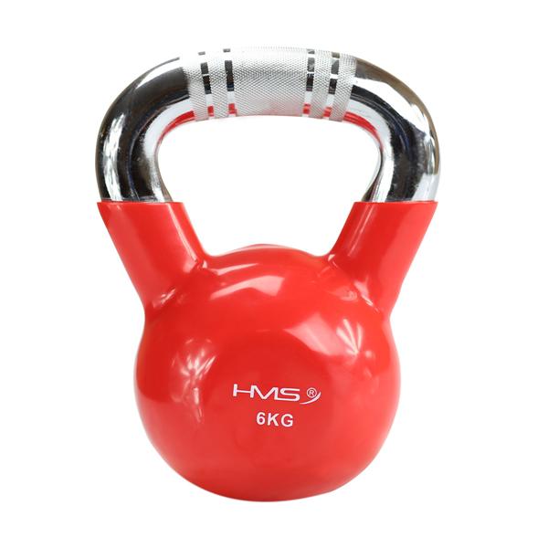 KTC KETTLEBELL s chromovaným úchopom HMS, červený, 6 kg KTC KETTLEBELL s chromovaným úchopom HMS, červený, 6 kg