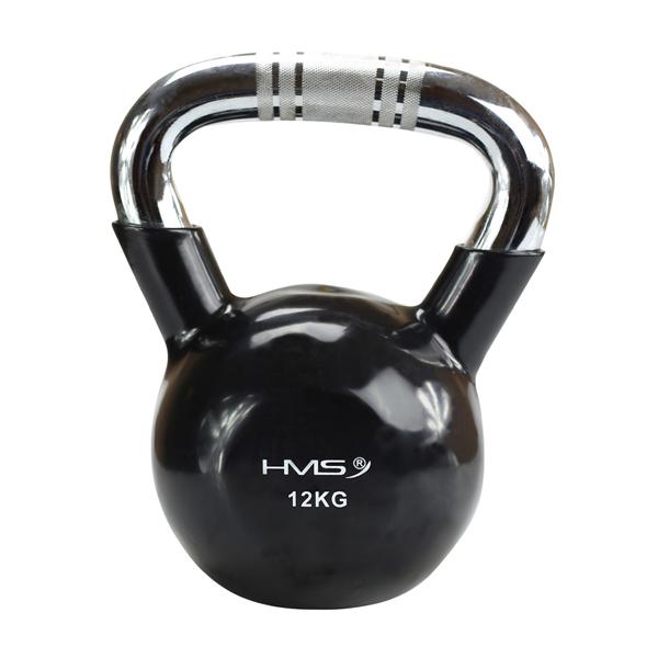 KTC KETTLEBELL s chromovaným úchopom HMS, čierny, 12kg KTC KETTLEBELL s chromovaným úchopom HMS, čierny, 12kg