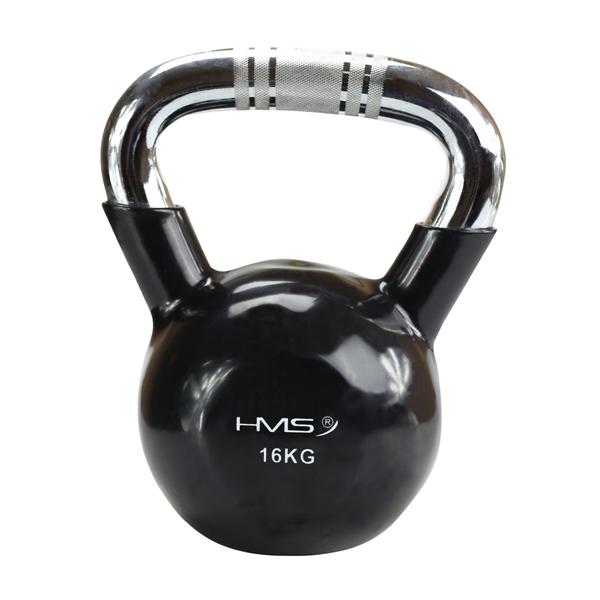KTC KETTLEBELL s chromovaným úchopom HMS, čierny, 16 kg KTC KETTLEBELL s chromovaným úchopom HMS, čierny, 16 kg