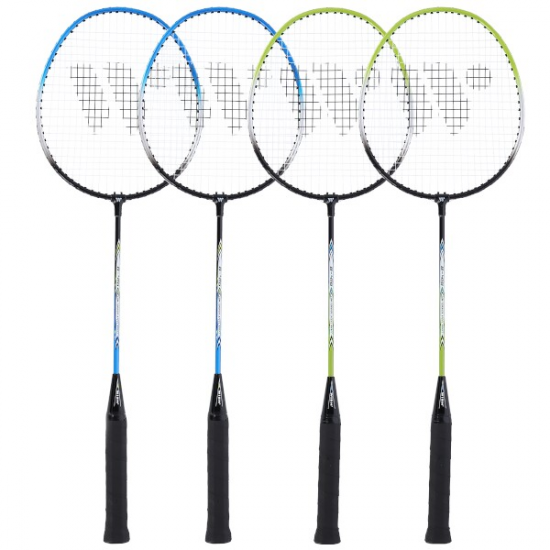 Sada raket na badminton WISH Steeltec 416K, zeleno/modrá 