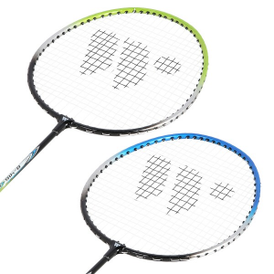 Súprava rakiet na bedminton WISH Steeltec 416K, zeleno/modrá 