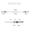 HMS Olympijská obouruční osa GOP220 Pro 220 cm x 50 mm HMS Olympijská obouruční osa GOP220 Pro 220 cm x 50 mm