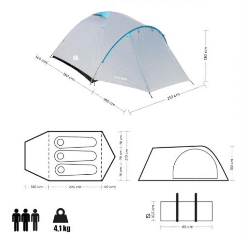 Kempingový stan NILS Camp NC6013 Rocker 