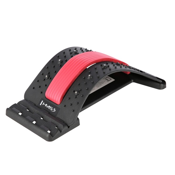 Masážna podložka na chrbát/naťahovač chrbta HMS PRP02, červená