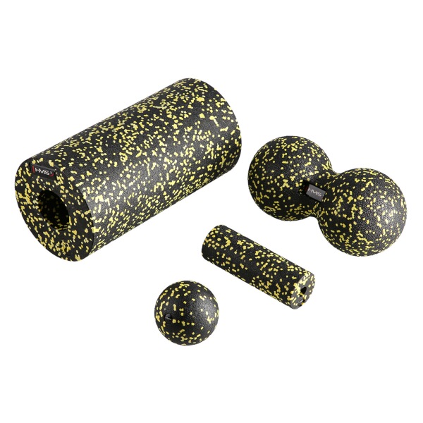Masážne pomôcky - sada HMS FSBM04, čierno-žltá Masážne pomôcky - sada HMS FSBM04, čierno-žltá
