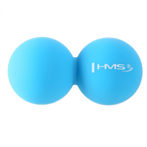 Dvojitá masážna loptička HMS BLC02 Lacrosse Ball, modrá 