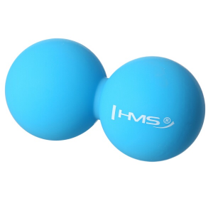 Dvojitá masážna loptička HMS BLC02 Lacrosse Ball, modrá 