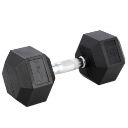 Čierna hexagonálna činka jednoručka HMS 16 kg Čierna hexagonálna činka jednoručka HMS 16 kg