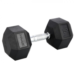 Čierna hexagonálna činka jednoručka HMS 18 kg Čierna hexagonálna činka jednoručka HMS 18 kg