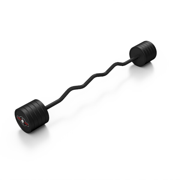 Lomená obojručná činka MARBO MW-SG-45-L, 45 kg, čierna